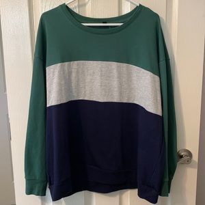 torrid striped sweatshirt NWT